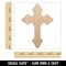 Cross Doodle Christian Unfinished Craft Wood Holiday Christmas Tree DIY Pre-Drilled Ornament
